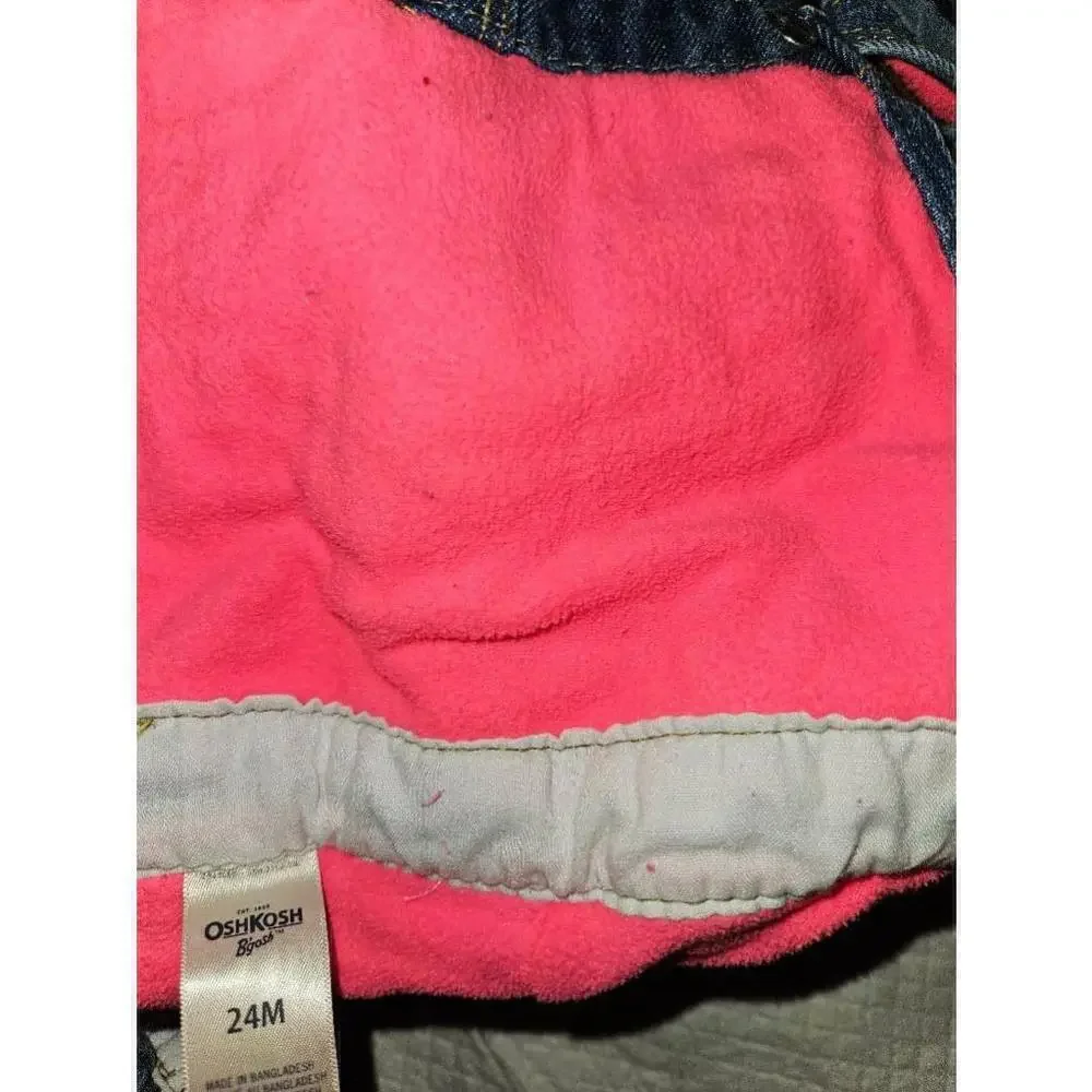 OshKosh  B'Gosh Overalls Girl's Size 24 Months Pink Blue